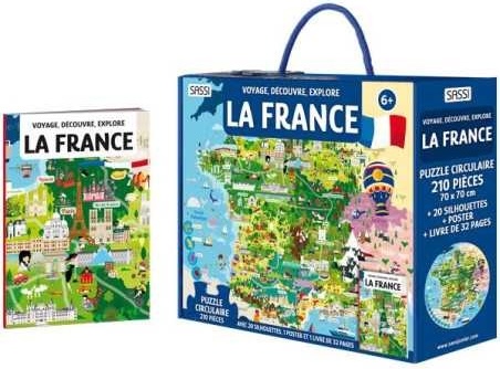 Coffret livre et puzzle La France - Sassi